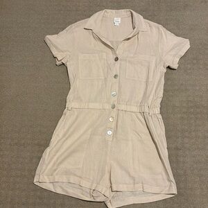Linen Pockets Romper